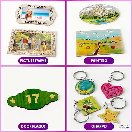 Craft Culture Beginners Wood Burning Kit for Kids, Teenage Boys & Girls - Christmas Gifts for Boy & Girl - Craft Projects Birthday Gift Idea for Children Teen Woodburning DIY Hobby Kits Art Activities thumbnail 9
