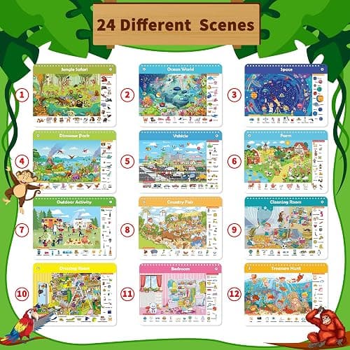 Search and Find Book for Kids Ages 4-6,3-8, Reusable Activity Pad with 24 Toddler Activities Books, Educational Toys for 3+ Year Old, Toddler Airplane Travel Essentials, Travel Toys for Kids 4-8 thumbnail 8