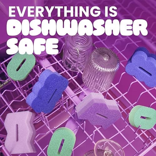 Brite by Scotch-Brite 2-Sided Scrub & Wipe, Scrubbing Kitchen and Dish Sponge, Midnight Mode, 6 Scrub Sponges thumbnail 10
