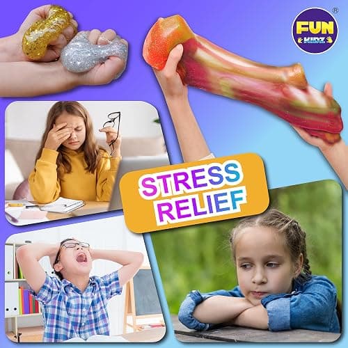 33 Cups Jumbo Slime Kit for Kids, FunKidz Premade Ultimate Slime Pack to DIY Soft, Cloud, Clear, Butter, Glitter, Glow in Dark Slime Making Kit Party Favors Gift Toys for Girls and Boys thumbnail 9