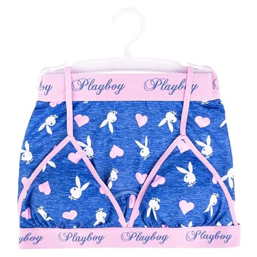 Playboy womens Juniors Ladies Bunny Print Underwear and Sports Bra Sets in Sizes Xxs-xl thumbnail 2