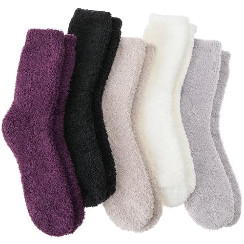 Fuzzy Socks Fluffy Thick Warm Winter Soft Cozy Plush Sleep Home Fleece Cabin Soft House Socks for Women Men - Image 1