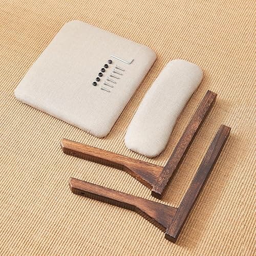 GZQWDC Meditation Chair with Back Support,Japanese Floor Chair,Back Jack for The Floor,Floor Seating,Tatami Floor Seats thumbnail 8