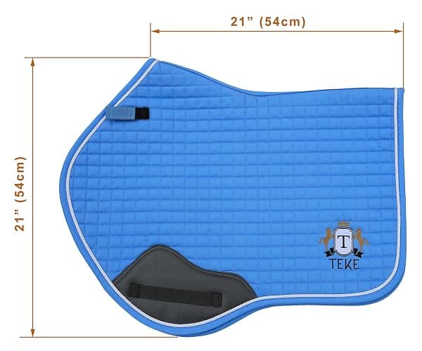 T TEKE Close Contact Saddle Pads,100% Cotton English Saddle Pads for Horses with Moisture-Wicking and Breathable Lining thumbnail 8