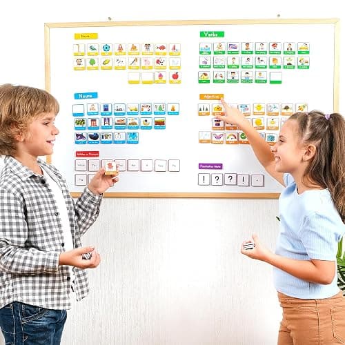 104 PCS Sentence Building for Kids, Sentence Building Magnets Kit, Learn to Read, Speech Speak Spell Games, Kids Vocabulary Builder, Sentence Building Games, Sight Word Magnets Games - Simply Magic thumbnail 6