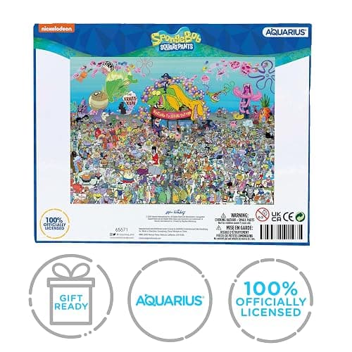 Aquarius Spongebob 1000 Piece Jigsaw Puzzle for Teens and Adults - 25th Anniversary Bikini Bottom Nickelodeon 20"x28" Collectible Gifts thumbnail 7