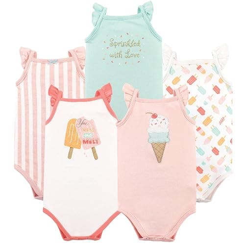 Hudson Baby Unisex Baby Cotton Sleeveless Bodysuits - Image 1