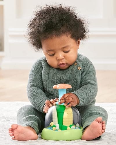 Skip Hop Press & Spin Baby Toy, Farmstand What's Poppin Corn Spinner thumbnail 6