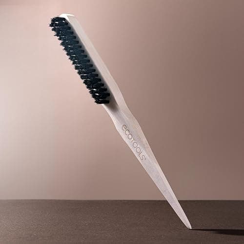 EcoTools Slick Back Hairbrush, Small Brush For The Perfect Ponytail Or Bun, Tease, Smooth, & Style Hair, Tame Frizz & Flyaways, Renewable Bamboo Handle & Vegan Boar Bristles, Cruelty-Free, 1 Count thumbnail 8