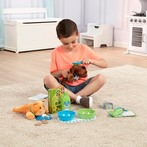 Melissa & Doug Feeding and Grooming Pet Care Play Set Pretend Play Vet Toy Veterinarian Kit for Kids thumbnail 6