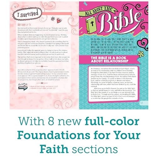 Tyndale NLT Girls Life Application Study Bible, TuTone (LeatherLike, Purple/Teal), NLT Bible with Over 800 Notes and Features, Foundations for Your Faith Sections thumbnail 9