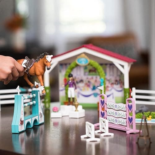 Schleich Horse Club, 86-Piece Playset, Horse Toys for Girls and Boys Ages 5-12, Friendship Horse Tournament thumbnail 4