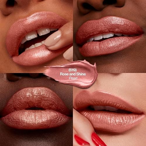 Revlon Super Lustrous Lipstick, Creamy Formula For Soft, Fuller-Looking Lips, Moisturized Feel, 619 Rose & Shine, 0.15 oz thumbnail 3