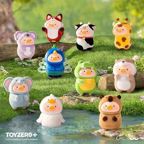 TOYZERO + Lulu The Piggy Blind Box Figures - Animal Party Series Blind Boxes Mystery Box Cute Animal Figurines Collectible Toys Home Desk Decorations Holiday Birthday Gifts, Single Box thumbnail 3