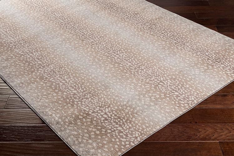 Livabliss Area Rugs - 5x7 Pablo Modern Antelope Print Tan Gray Rug for Living Room Bedroom - Animal Theme Non-Shedding Stain Resistant Carpet for Kitchen, Home Office (5'3" x 7'1") thumbnail 6