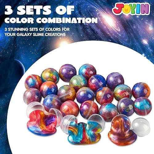 JOYIN Slime Party Favors, 24 Pack Galaxy Slime Ball - Stretchy, Non-Sticky, Mess-Free, Stress Relief, and Safe - Toys for Girls and Boys - Classroom Reward, Party Supplies thumbnail 3