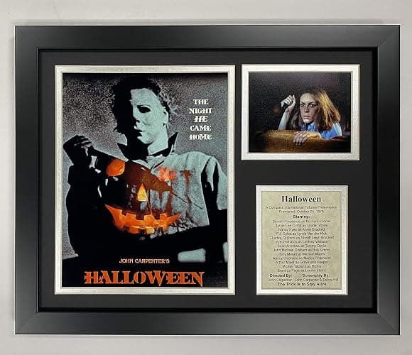 Legends Never Die Michael Myers Halloween Classic Horror Movie Collectible | Framed Photo Collage Wall Art Decor - 12"x15" - Image 1