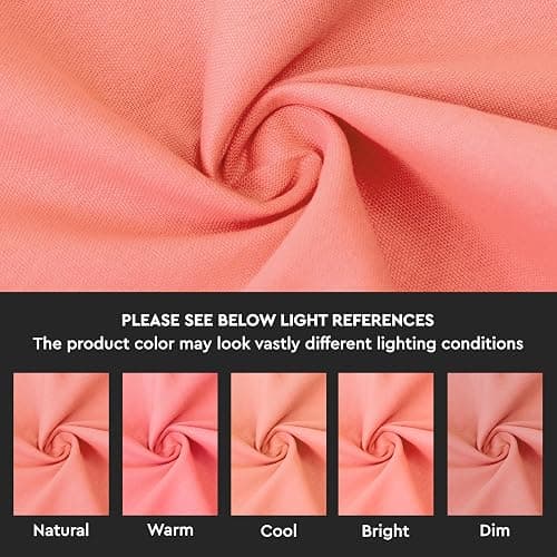 Encasa XO Throw Pillow Covers 18x18 in Set of 2 Coral | No Inserts | Cotton Pillow Covers for Living Room, Bed, Sofa, Couch | Decorative Cushion Covers with Improved Zipper thumbnail 2