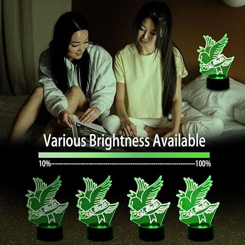 3D Night Light Rapper Lil Peep Led for Home Decoration Gift for Fans Bedroom Decor Light Led Sensor Color Changing Work Desk Lamp-Remote Control thumbnail 4