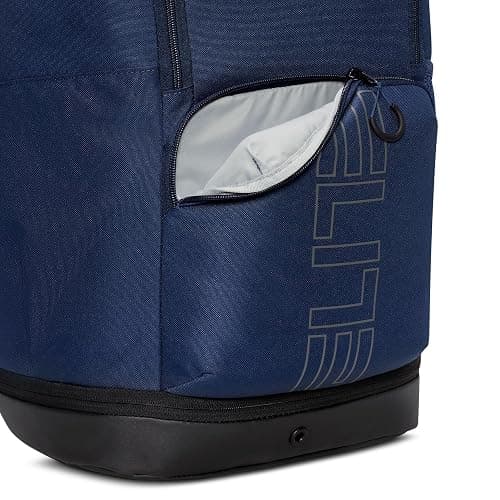 Nike, Unisex, Varsity Elite Backpack (32L), Midnight Navy/Black/Iron Grey, One Size thumbnail 6