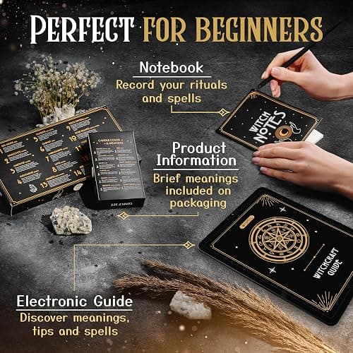 Wyspell Witchcraft Supplies Kit for Witch Altar 54PCS - Spell Candles for Witches - Crystals Spell Jars for Witches - Herbs for Spells - Beginner Witch Starter Box - Witchcraft Kit thumbnail 6