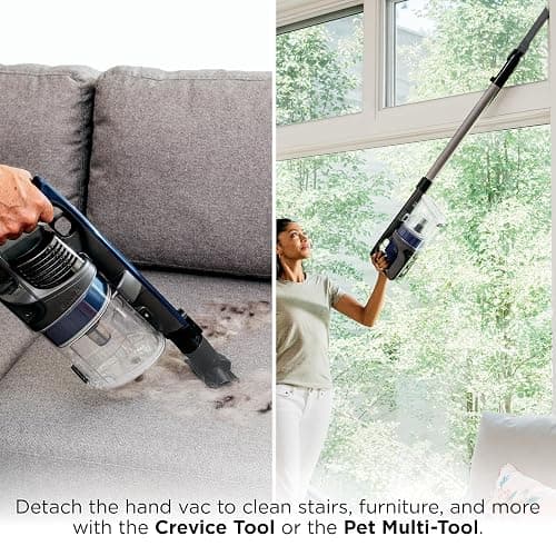 Shark Pet Cordless Stick Vacuum, Grey, IX141 | HyperVelocity Suction, XL Dust Cup, LED Headlights, Removeable Handheld, Crevice & Pet Tool, 40-Min Runtime, Lightweight thumbnail 6