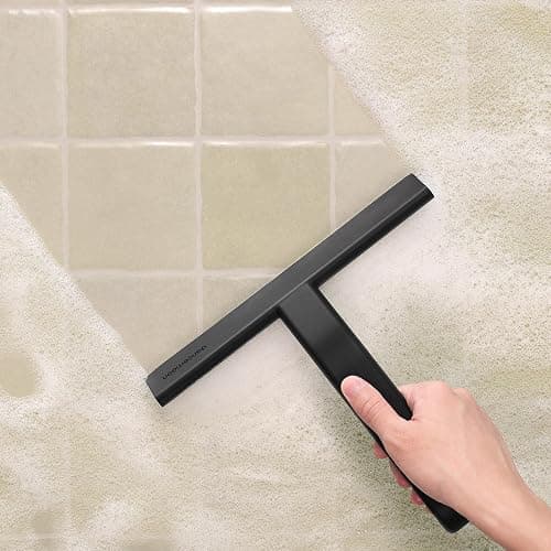 dancemoon JustHang Shower Squeegee for Glass Doors, All-One-Piece Silicone with Built-in Hook Design for Easy Hanging, Household Window Mirror Squeegee for Bathroom, Glass, Kitchen, Tile Wall, Car thumbnail 2