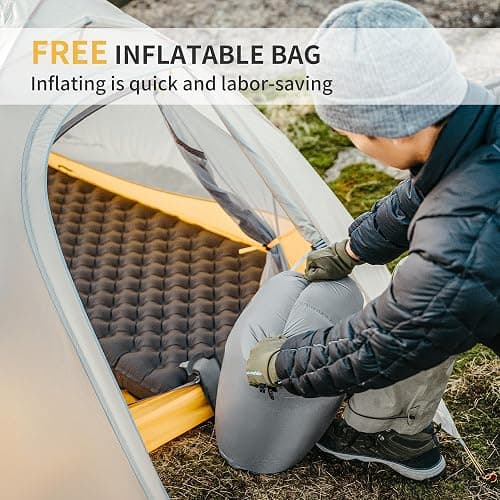 Naturehike 20oz Ultralight Sleeping Pad with Sidewalls, Insulated Inflatable Sleeping Pad 6.5R, Lightweight Sleeping Mat for Camping, Hiking, Backpacking, 10cm Thickened thumbnail 5