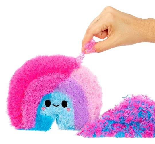 Fluffie Stuffiez Rainbow Large Collectible Feature Plush 11" - Surprise Reveal Unboxing with Huggable ASMR Fidget DIY Fur Pulling, Ultra Soft Fluff thumbnail 4