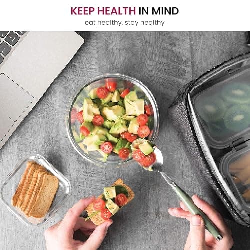 FineDine 24 Piece Glass Storage Containers with Lids - Leak Proof, Dishwasher Safe Glass Food Storage Containers for Meal Prep or Leftovers, Pink thumbnail 6