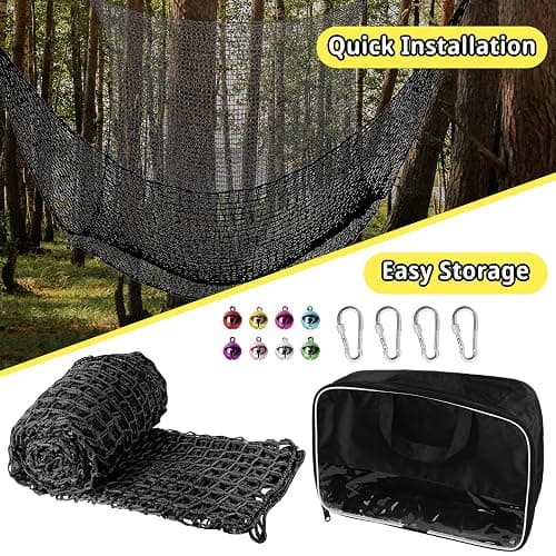 Toriexon Climbing Cargo Net 9.8' x 9.8', Double Layers Playground Safety Net, with Storage Bag Climbing Net for Kids Outdoor Treehouse thumbnail 7