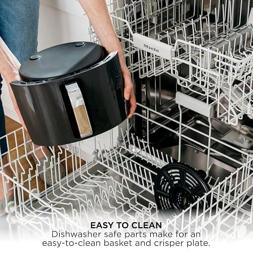 NINJA AF101C, Air Fryer, 3.8L Less Oil Electric Air Frying, Equipped with Crisper Plate + Multi-Layer Rack + Non Stick Basket, Programmable Control Panel, Black, 1550W, (Canadian Version) thumbnail 6