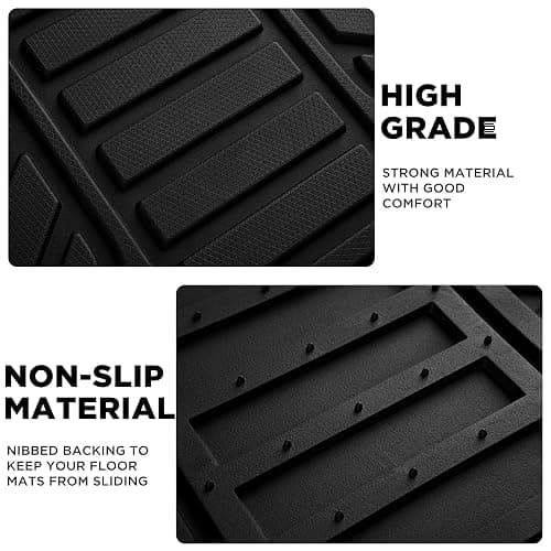 PIC AUTO Heavy Duty Rubber Floor Mats, Purple Aluminum Film Car Mats Set, Front and Rear Car Mats with Anti-Slip Backing, All Weather Protection, Trim-to-Fit for Automotive SUV, Sedan, Van thumbnail 5