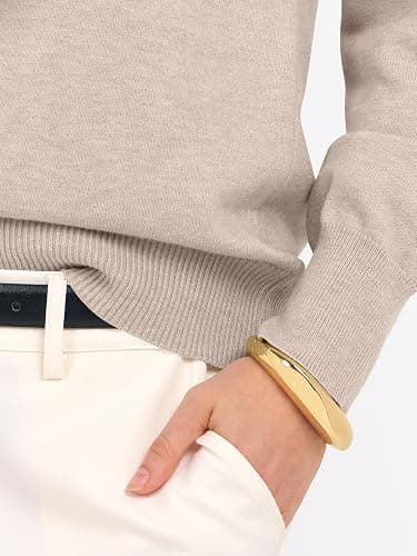 ANRABESS Womens Long Sleeve V Neck Sweaters 2025 Fall Casual Classic Soft Loose Fit Basic Pullover Jumper Top thumbnail 6