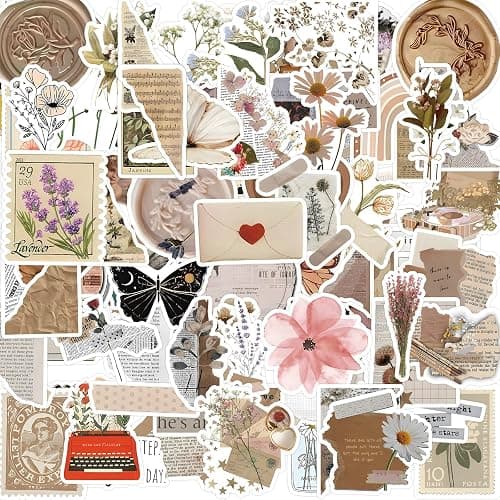 120 Pcs Autocollant Scrapbooking, Stickers Kindle, Stickers Aesthetic | Stickers Aesthetic, Autocollant Adhésif pour DIY Bullet Journal Bricolage Artisanat Décoration - Image 1