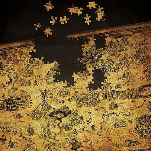 The Legend of Zelda Hyrule Map 1,000 Piece Jigsaw Puzzle | Collectible Puzzle Featuring Stylized Hyrule Map from The Legend of Zelda Video Games | Officially Licensed Nintendo Merchandise thumbnail 7