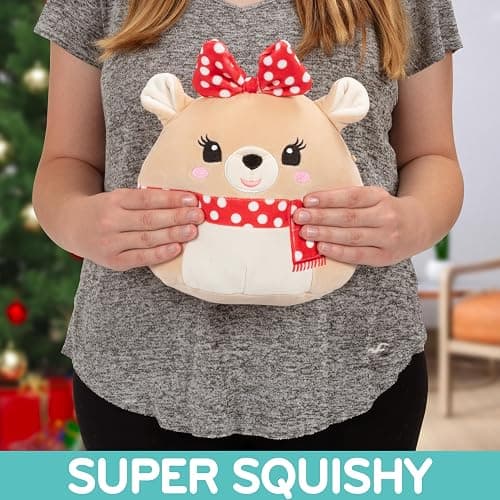 Squishmallows Original 8-Inch Clarice - Rudolph The Red Nosed Reindeer - Official Jazwares Christmas Plush - Collectible Soft & Squishy Stuffed Animal Toy - Gift for Kids, Girls & Boys thumbnail 3