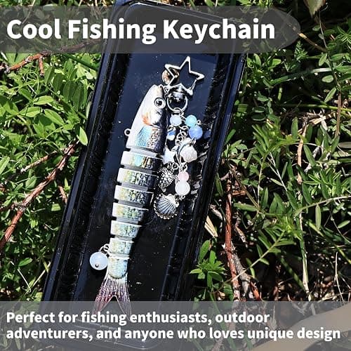 Venshy Fish Keychain - Fisherman Fishing Creative Fishing Bait Keychain Mother'S Day Father's Day Gift thumbnail 3