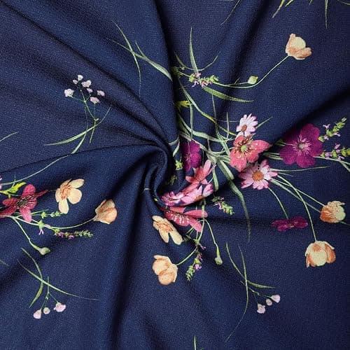 ONEYIM Women's Dress Summer Floral Long Sleeve Off Shoulder Casual Mini Dresses thumbnail 7