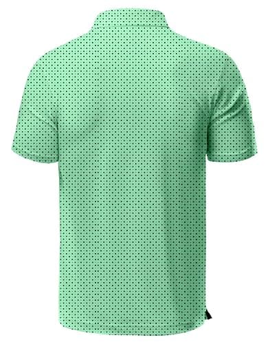 Obla Mens Golf Polo Shirts Short Sleeve Dry Fit Performance Moisture Wicking Casual Print Collared Golf Shirts for Men thumbnail 3