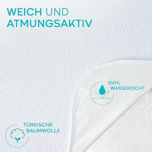 Matratzenschoner Wasserdicht 90x200cm Oeko-TEX Zertifiziert von Twinzen - Matratzenschoner 90 x 200 Wasserundurchlässig aus Atmungsaktiver Baumwolle mit 4 Eckgummis thumbnail 4