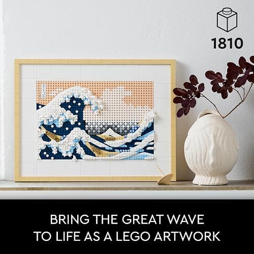 LEGO 31208 Art Hokusai – The Great Wave, 3D Japanese Wall Art Craft Kit, Framed Ocean Canvas, Creative Activity, Gifts for Adults, DIY Home, Office Decor thumbnail 3