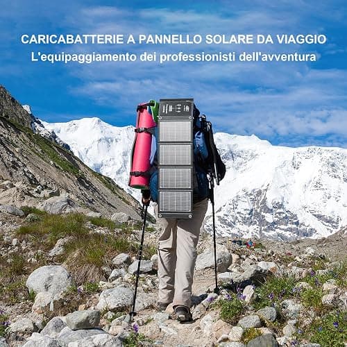 30W PD18W Caricatore Solare Portatile 3 Porte USB Pannello Fotovoltaico Pieghevole ETFE Impermeabile con Tipo C QC3.0 per Cellulare Tablet Powerbank Campeggio Emergenze All'aperto thumbnail 6