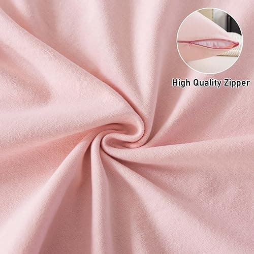 WhatsBedding Memory Foam Body Pillow with Removable Zippered Pillow Case - Pink thumbnail 3