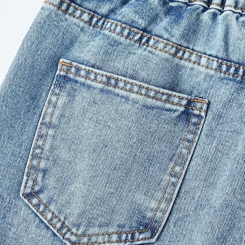 Baggy Jeans for Girls Trendy High Waisted Ripped Distressed Wide Leg Denim Pants Summer Trousers Y2K Streetwear 6-14Years thumbnail 6