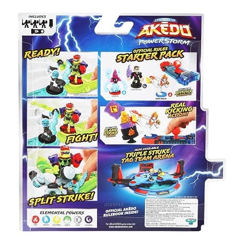 Legends of Akedo Powerstorm Official Rules Starter Pack Legendary Kick Attack 3 Mini Battling Action Figures with Training Practice Piece and Exclusive Joystick Controller thumbnail 6