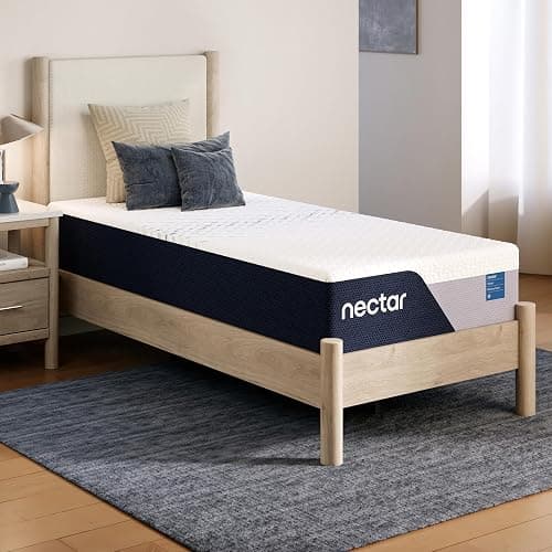 Nectar 12” Memory Foam Mattress, Twin, Firm Feel, 1-Year Trial | Contouring Memory Foam, Cooling Top Layer, Back Pain & Pressure Relief, Mattress in a Box, 365-Night Trial & Forever Warranty - Image 1
