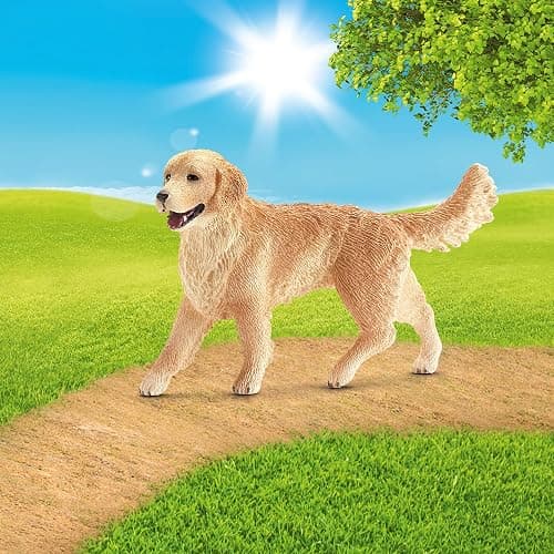 schleich Farm World - 3” Female Golden Retriever Figurine - Realistic Barnyard Dog Figure for Screen-Free Play - Farm Animal Educational Toy for Toddlers - Boys and Girls Ages 3+ | 16395 thumbnail 2