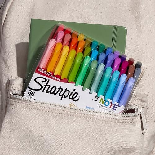 Sharpie S-Note Creative Markers Pastel Highlighters Art Marker Set Assorted Colors Chisel Tip 36 Count thumbnail 8