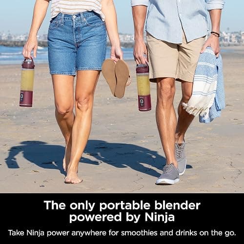 Ninja BC151CR Blast Portable Blender, Cordless, 18oz. Vessel, Personal Blender-for Shakes & Smoothies, BPA Free, Leakproof-Lid & Sip Spout, USB-C Rechargeable, Dishwasher Safe Parts, Cranberry Red thumbnail 3
